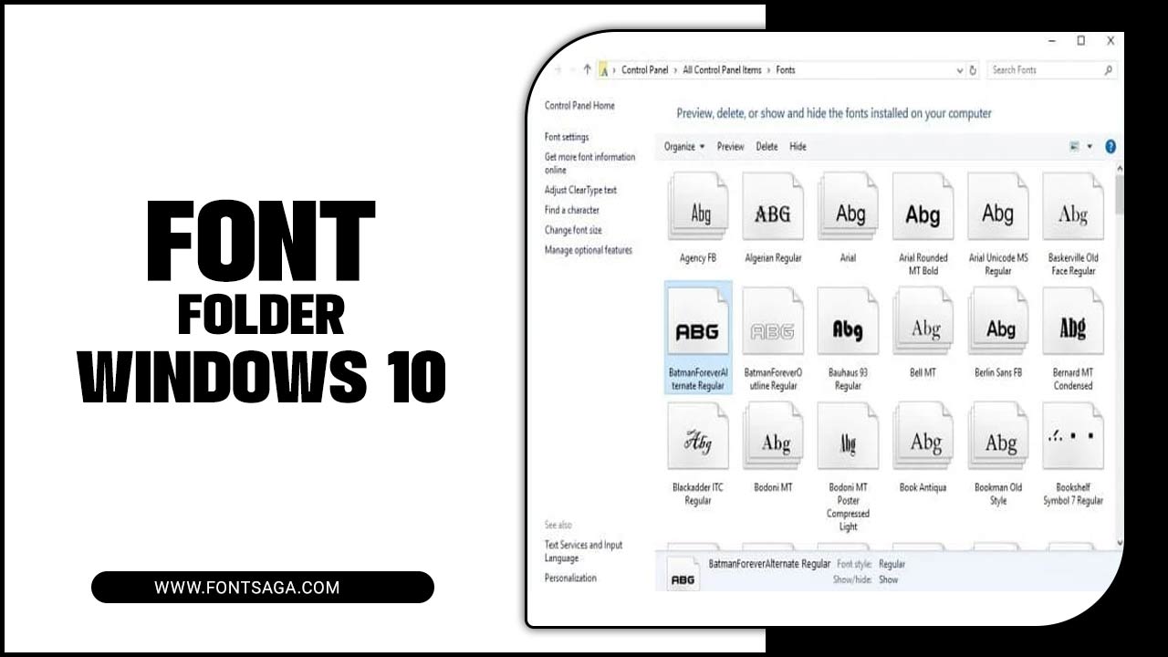 Font Folder Windows 10
