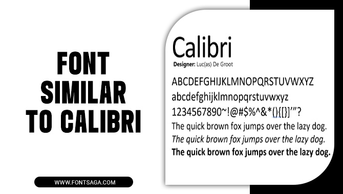 font similar to calibri