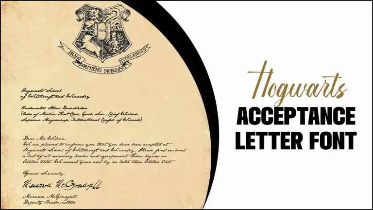 Hogwarts Acceptance Letter Font