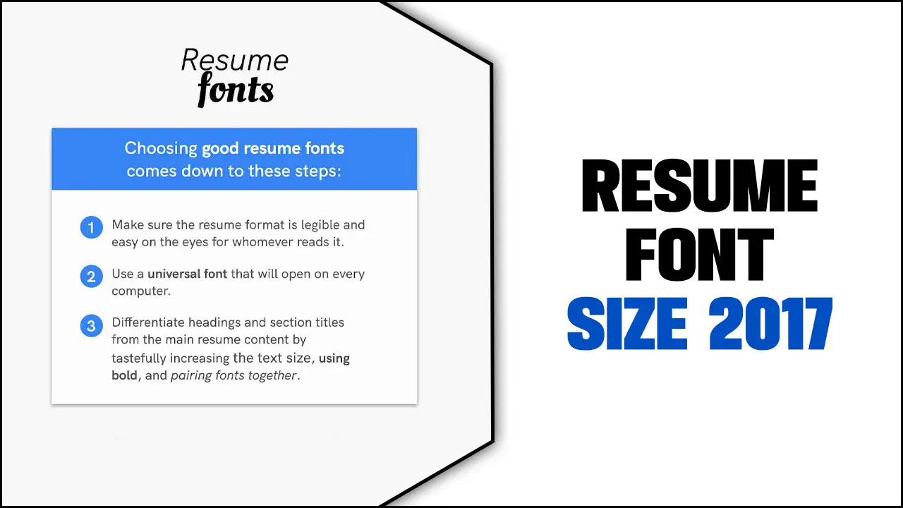 Resume Font Size 2017