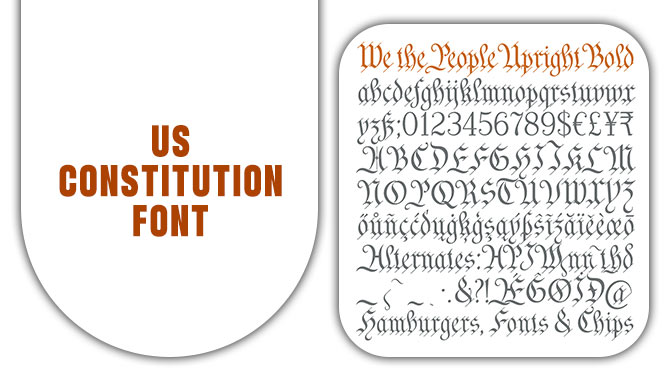 US Constitution Font