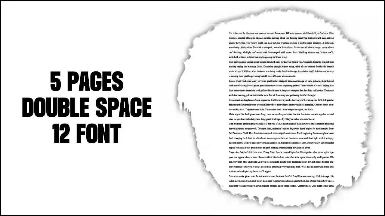 5 Pages Double Spaced 12 Font