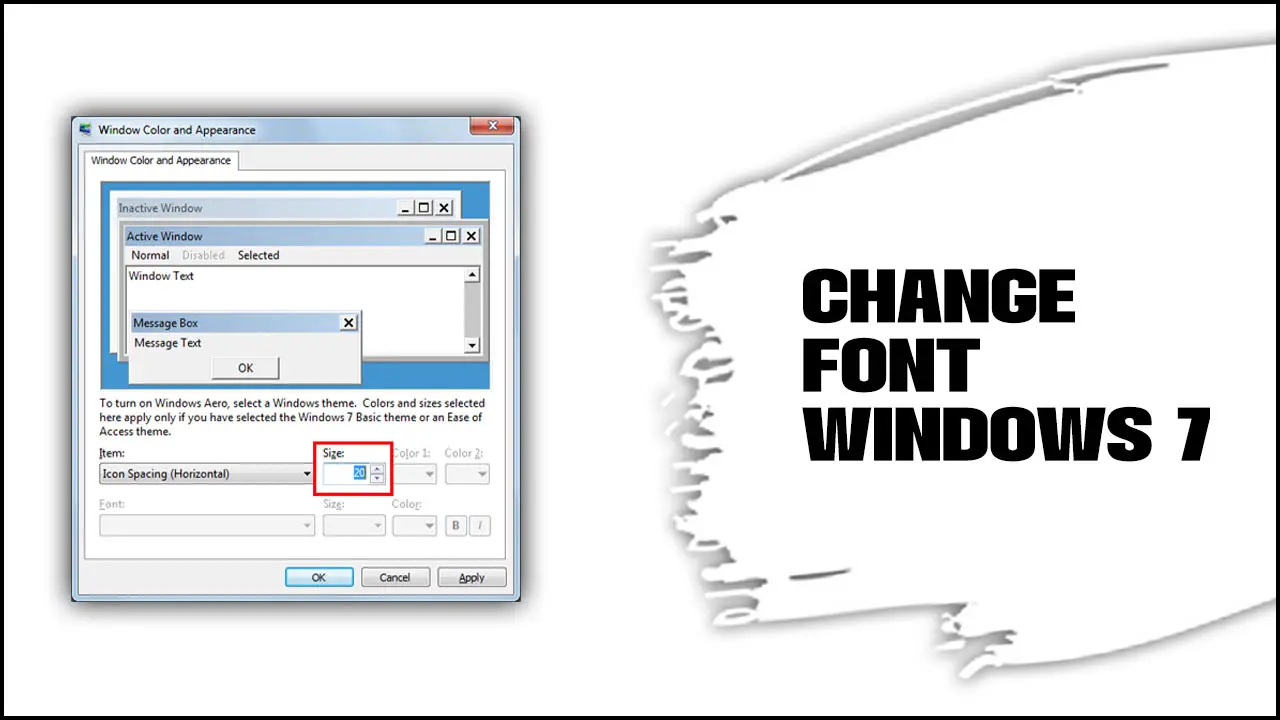 Change Font Windows 7