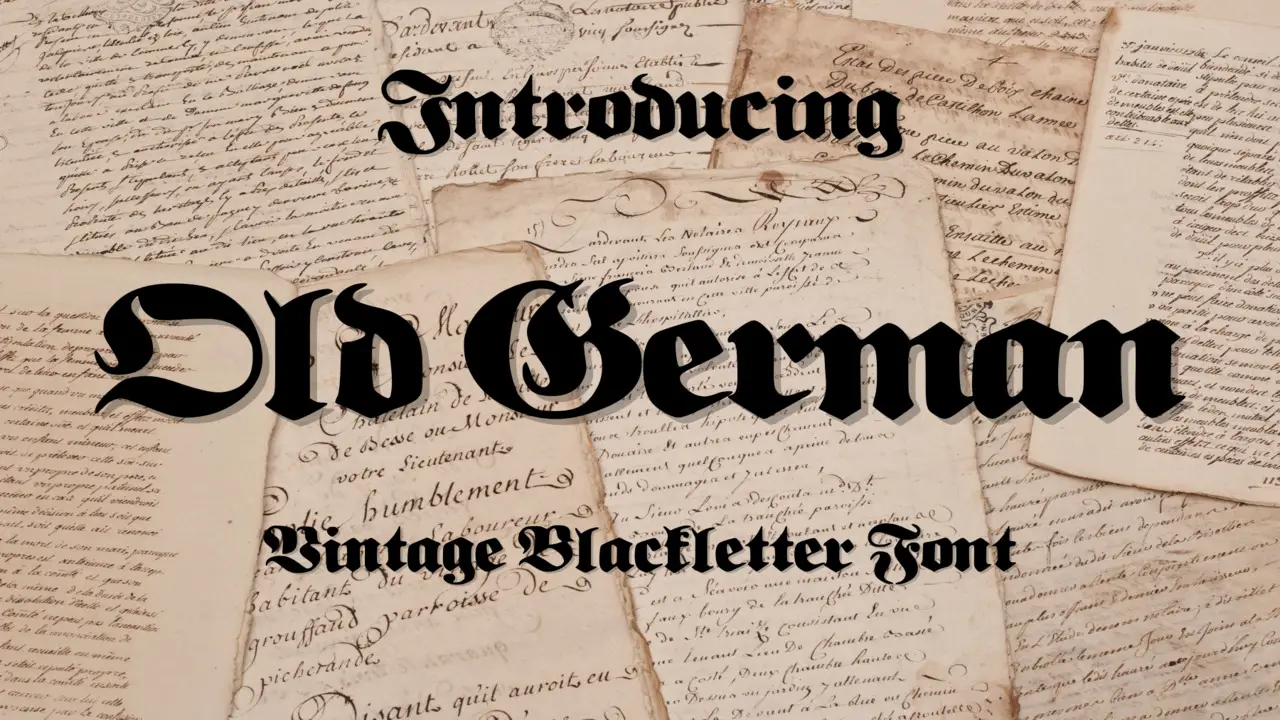 Characteristics Of Old German Font
