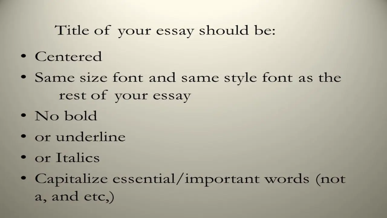 hl essay font size