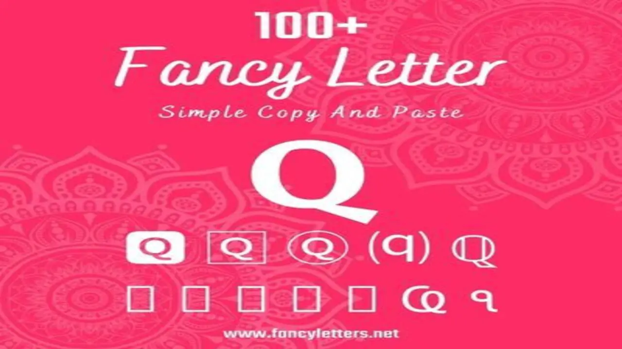 Copy The Fancy "Q" Font