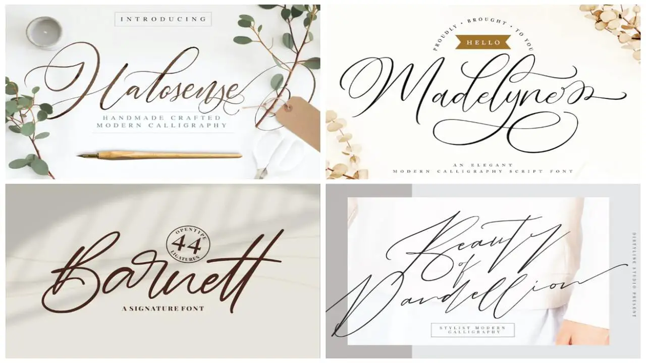 Enhance Your Design With A Font That Looks Like Cursive Writing