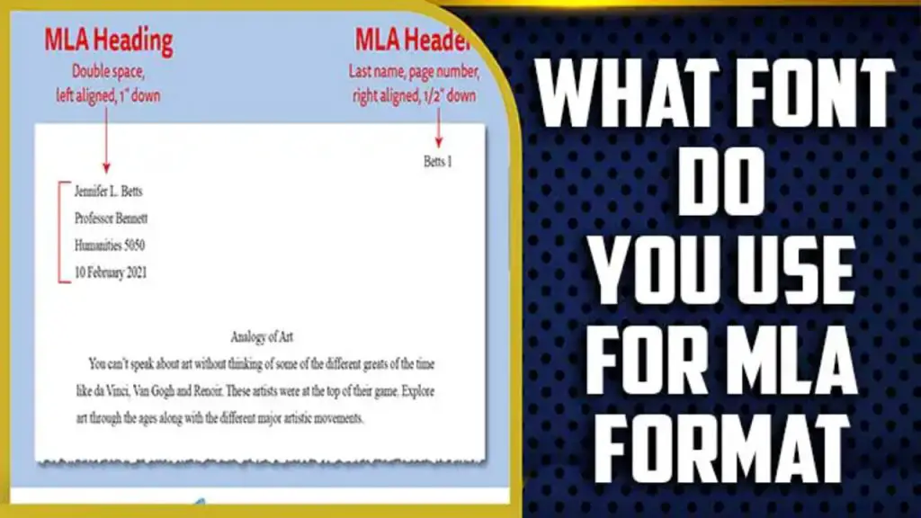 mla essay format font