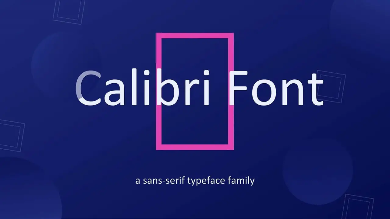 Features And Design Of Calibri Font