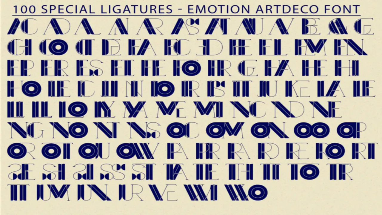 Features Of Art Deco Fonts