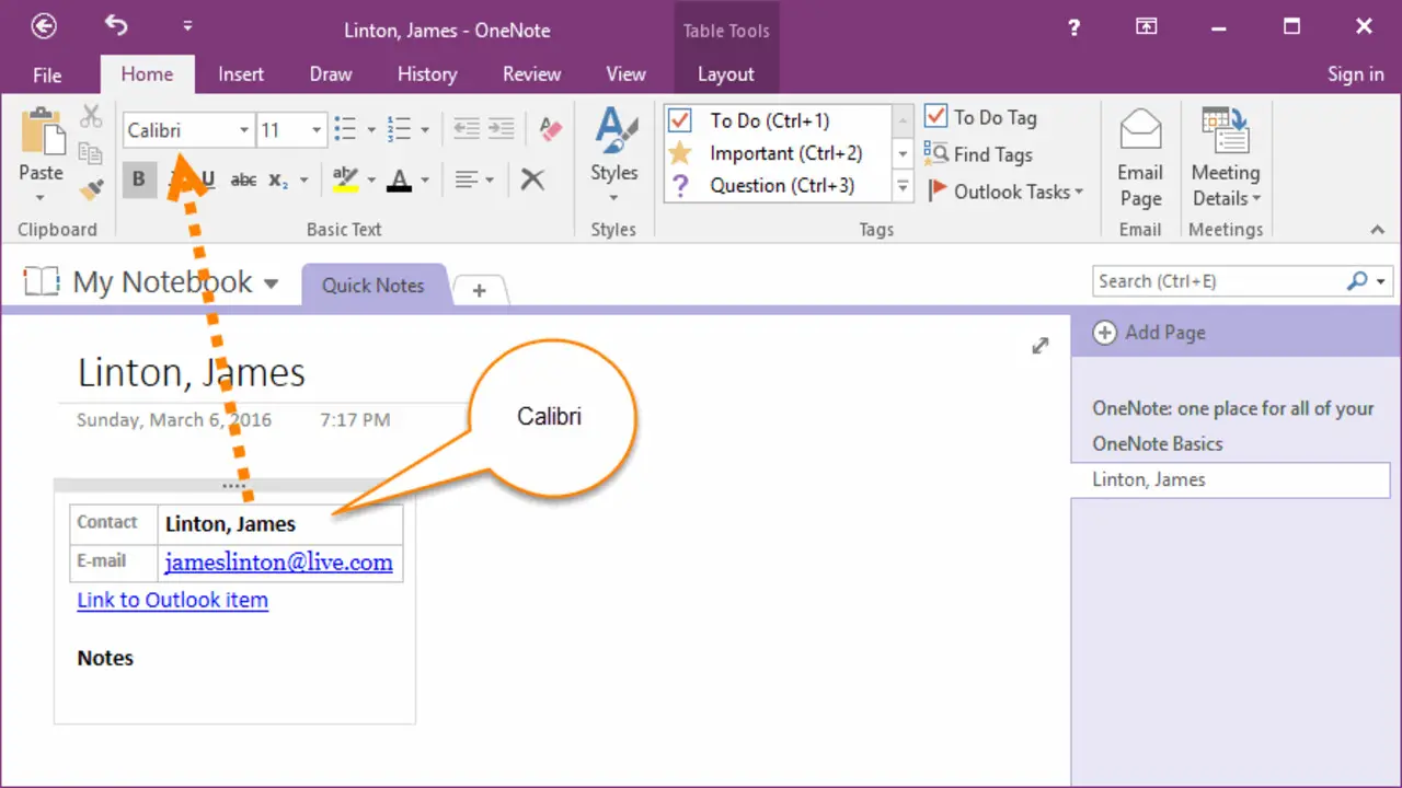 Full Process To Change Onenote Default Font