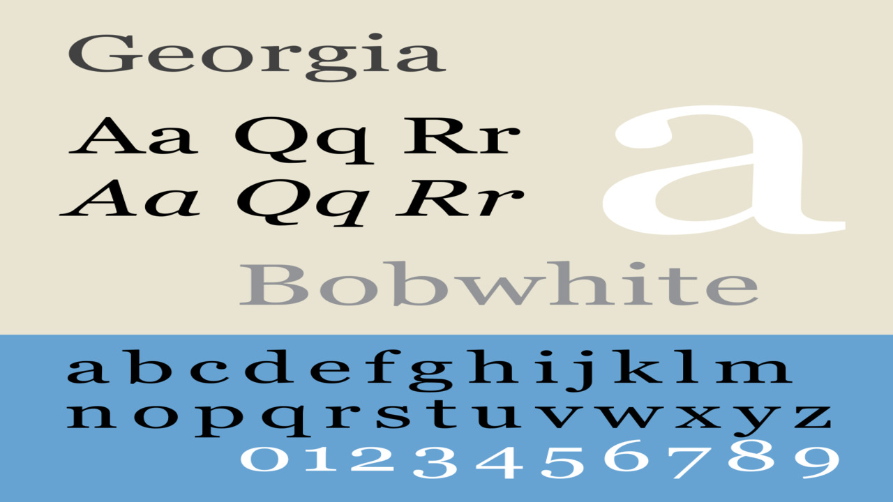 Georgia - A Classic Serif Font For Small Text