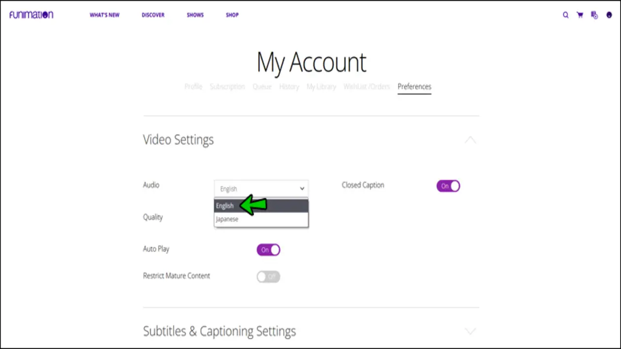 How To Enable Funimation Subtitles In Your Browser