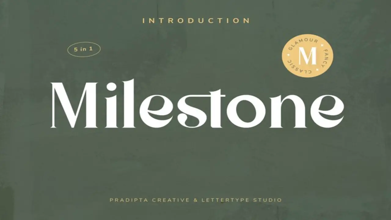 Milestone Fonts – A Modern Calligraphy Typeface