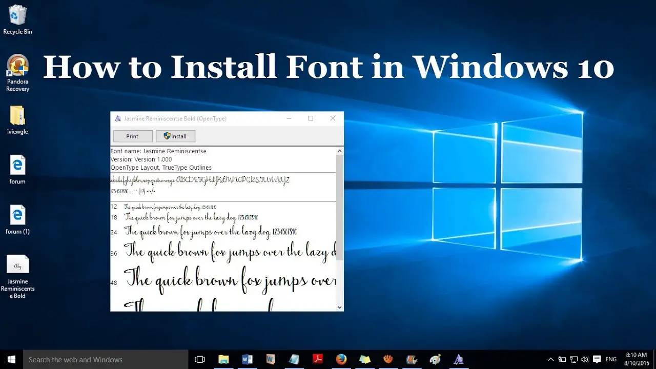 Step02.Installing The Font On Your Computer