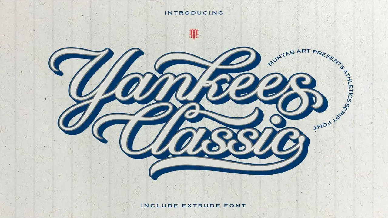 Types Of NY Yankee's Fonts Available