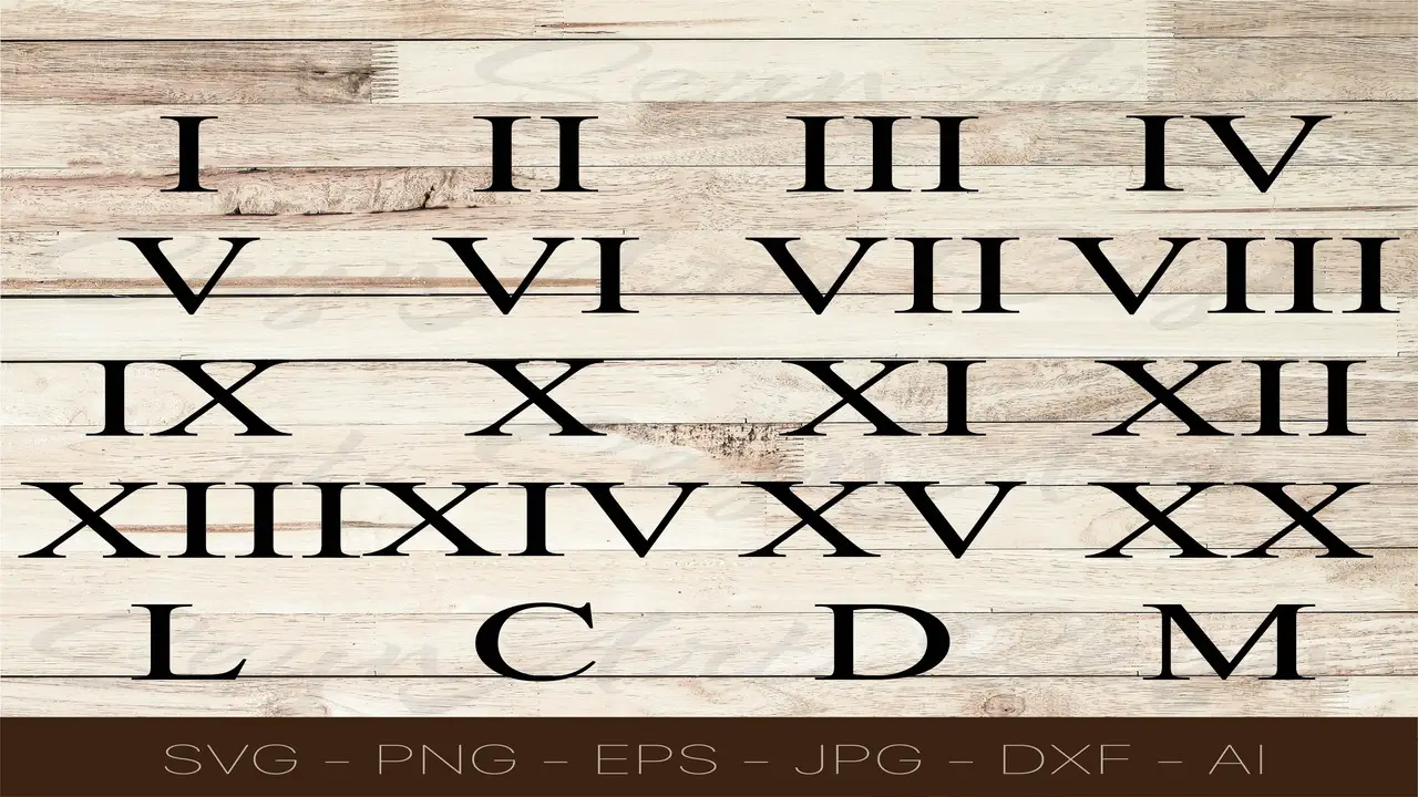 Utilizing Roman Numerals SVG And DXF Files For Various Projects