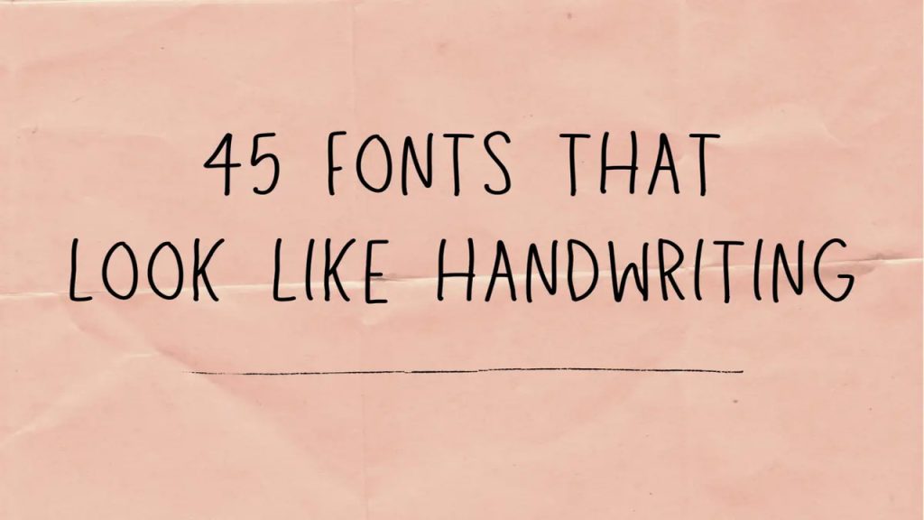 Which Font Looks Like Handwriting A Visual Delight 7906