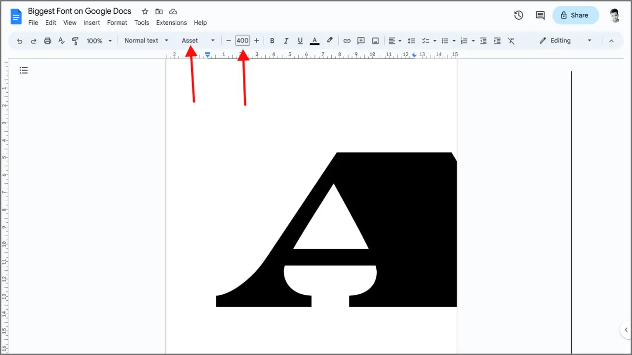 12 pt font google docs