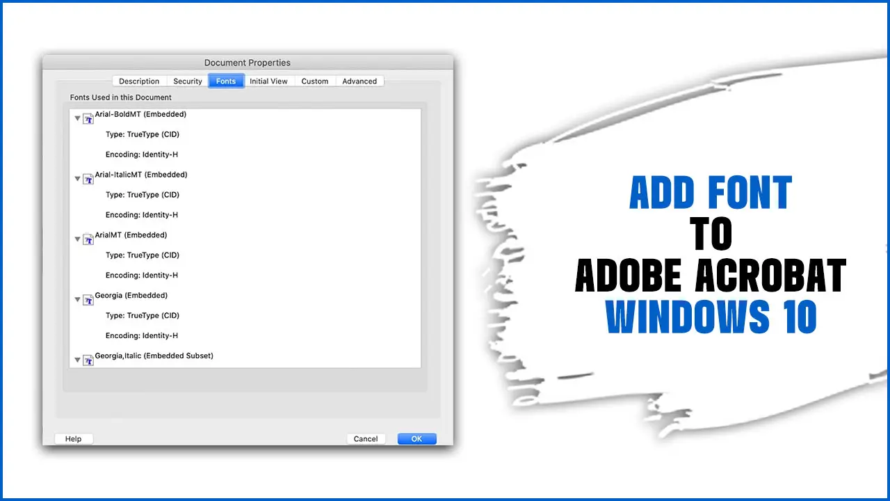 Add Font To Adobe Acrobat Windows 10