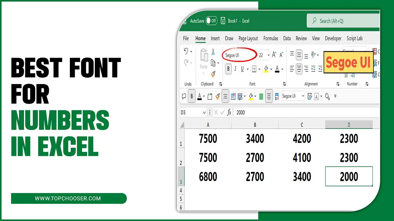 Best Font For Numbers In Excel