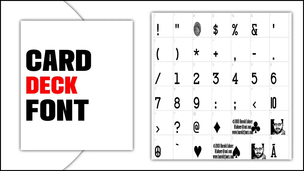 Card Deck Font