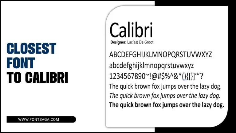 Closest Font To Calibri