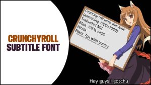 Crunchyroll Subtitle Font- How To Use It