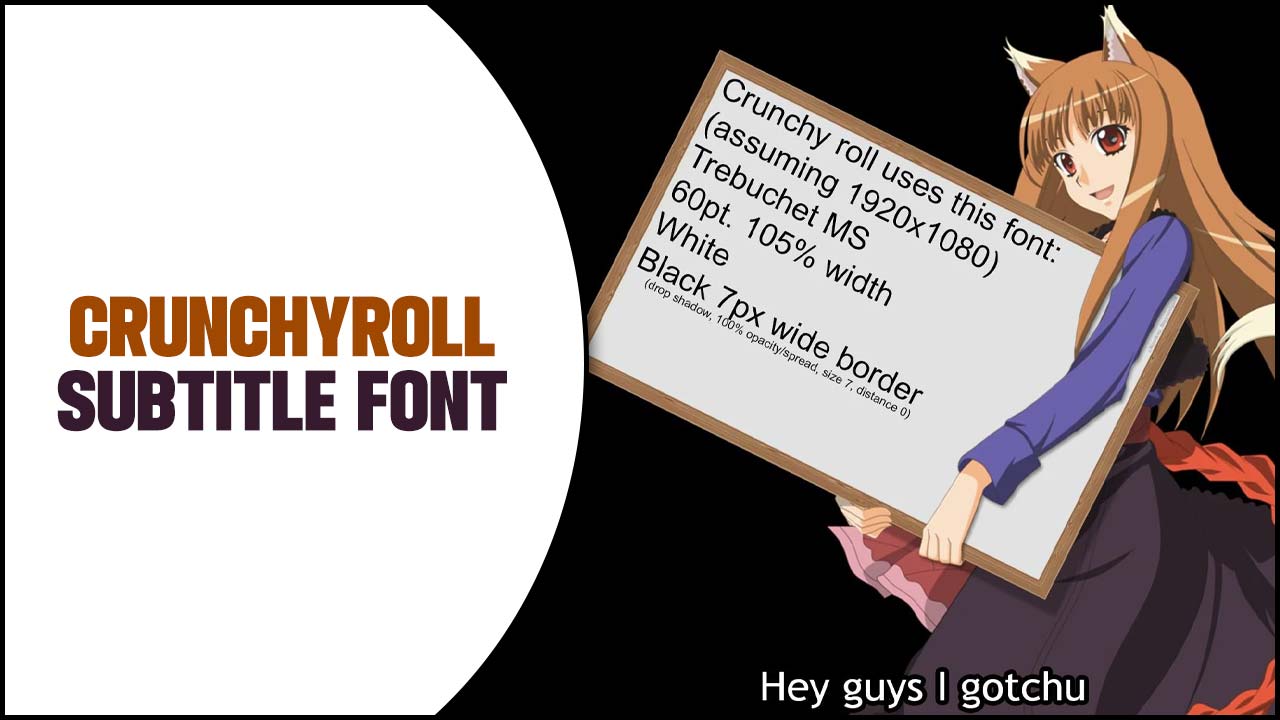 Crunchyroll Subtitle Font