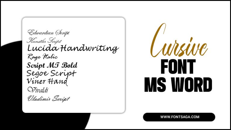 Cursive Font MS Word - A Beginner's Guide