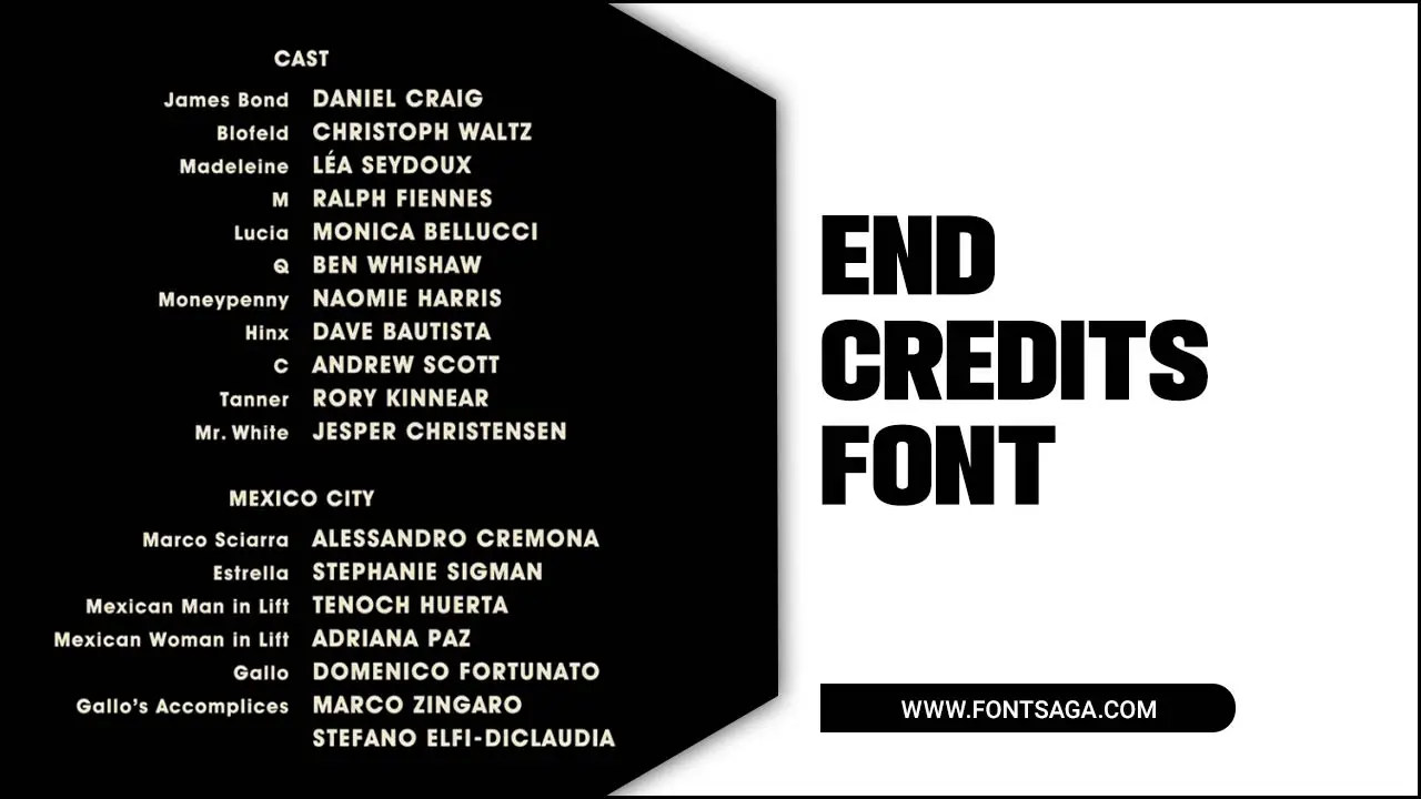 Discover The Perfect End Credits Font!