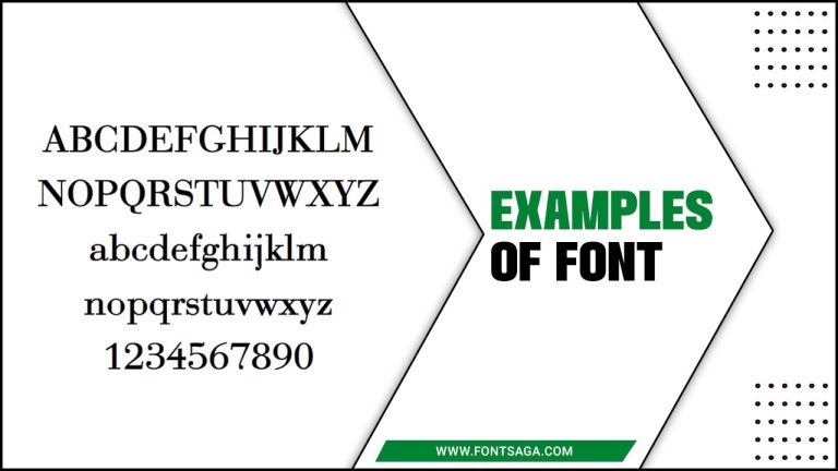 Examples OF Font