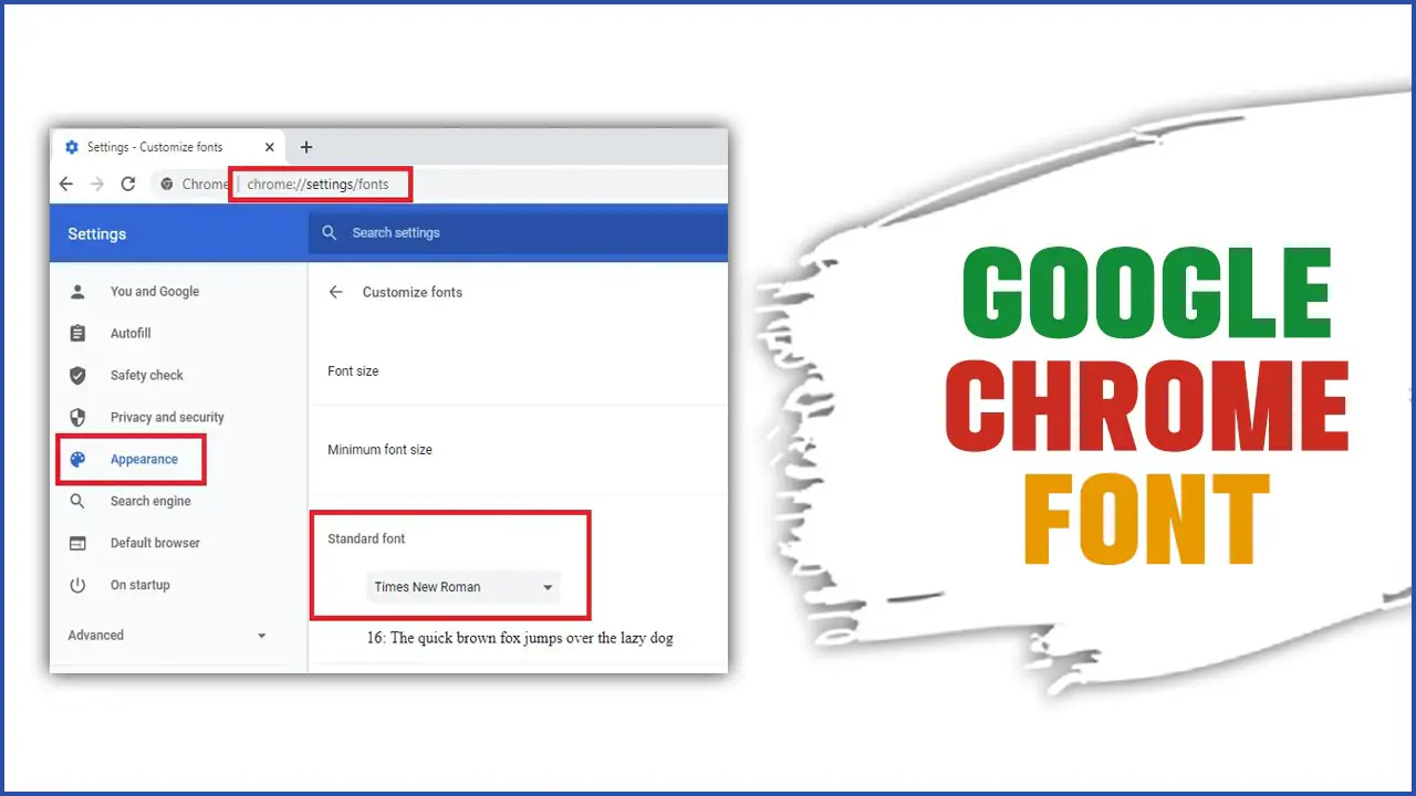 Google Chrome Fonts