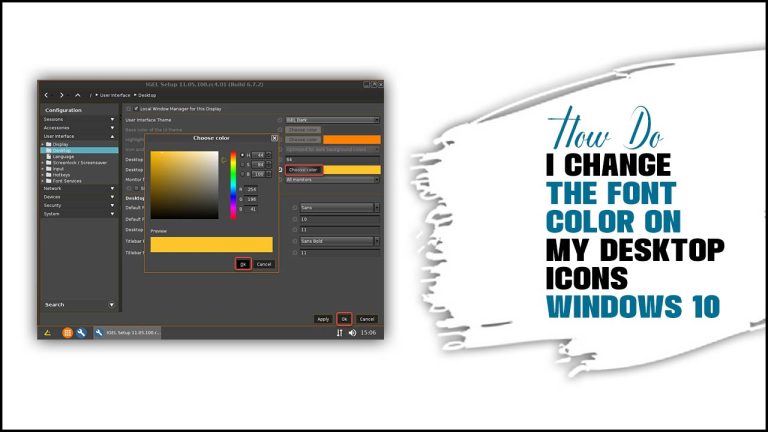 How Do I Change The Font Color On My Desktop Icons Windows 10