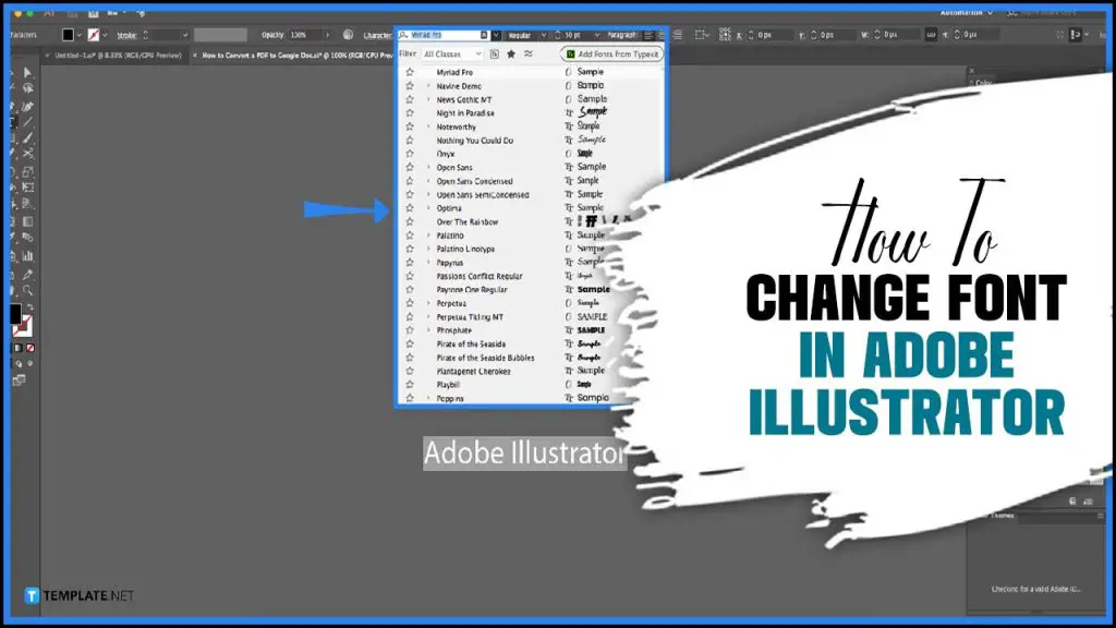  How To Change Font In Adobe Illustrator Mastering Design