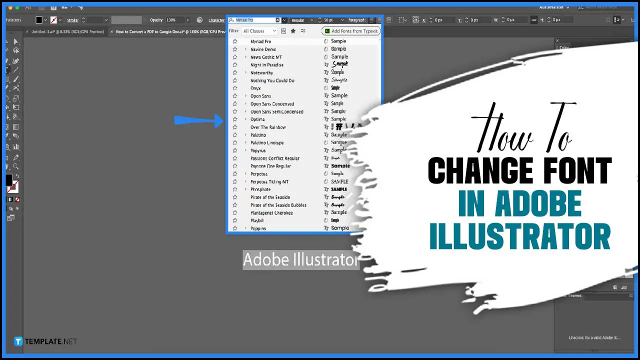 How To Change Font In Adobe Illustrator