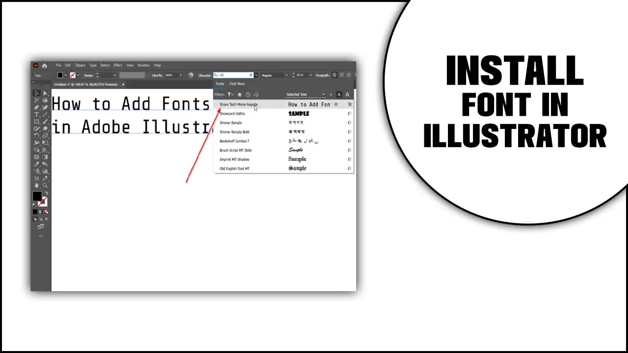 Install Font In Illustrator