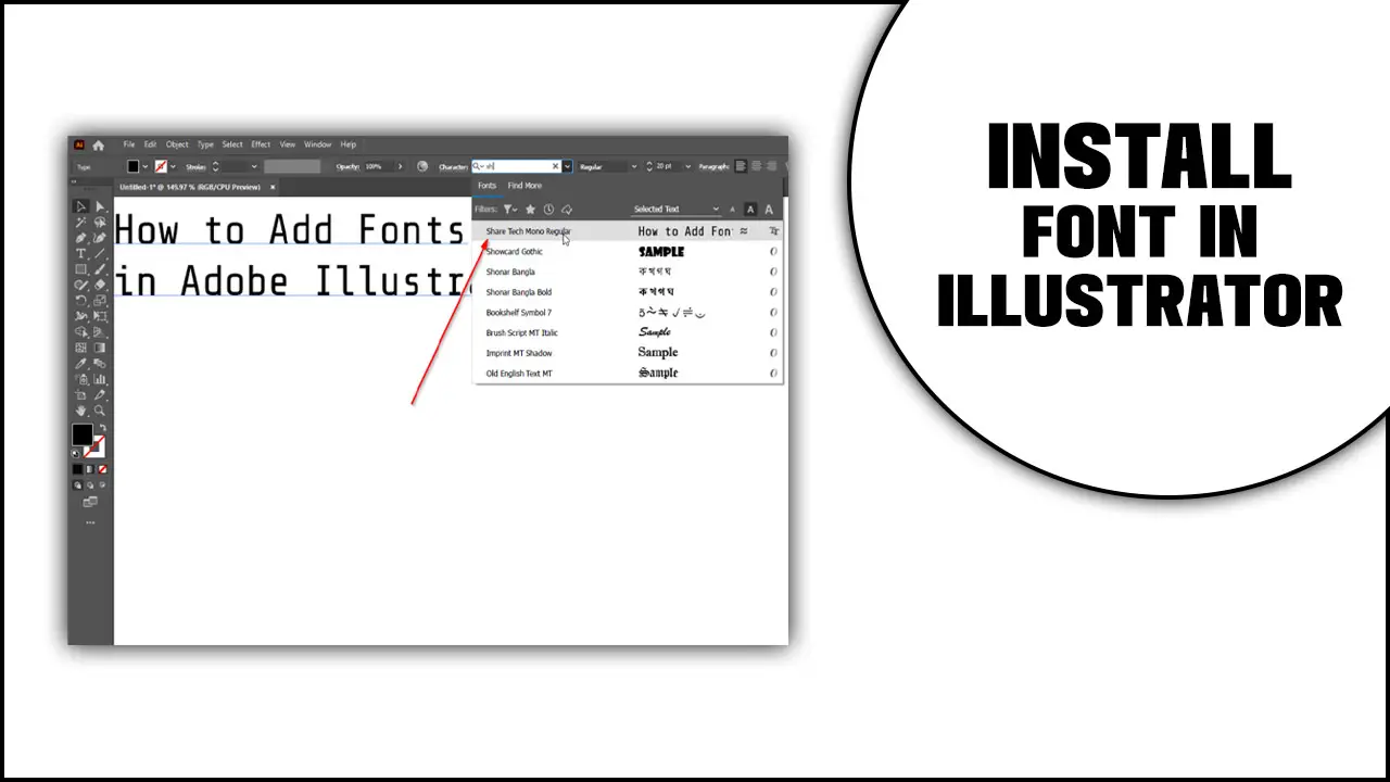 how to download font on illustrator