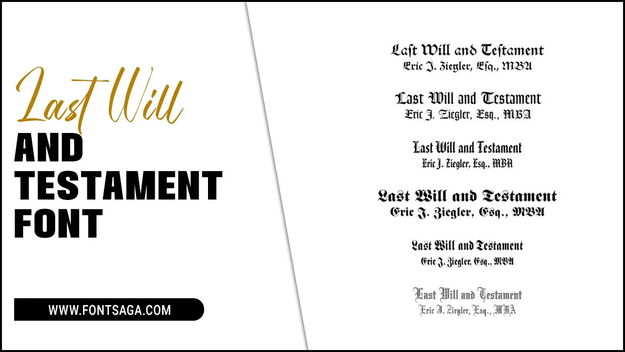 Last Will And Testament Font