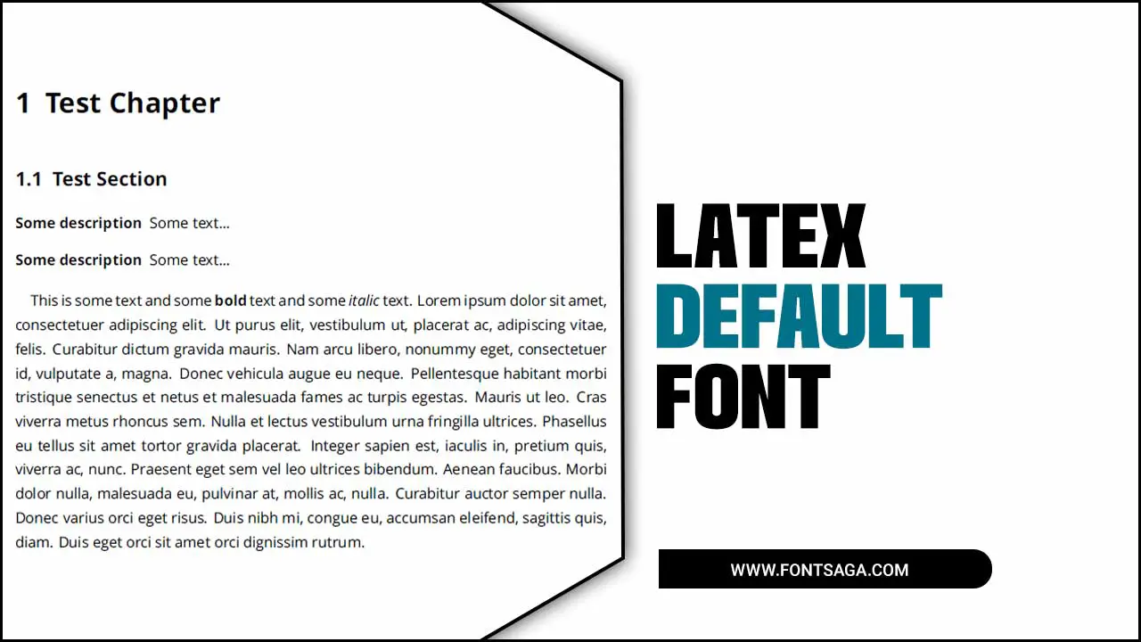 Latex Default Font