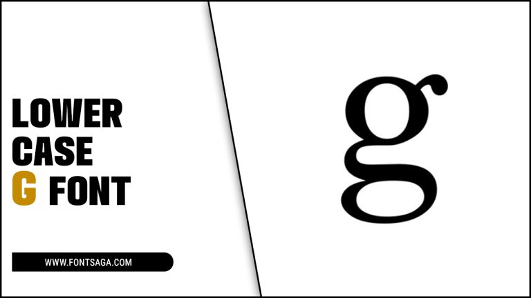 Lower Case G Font