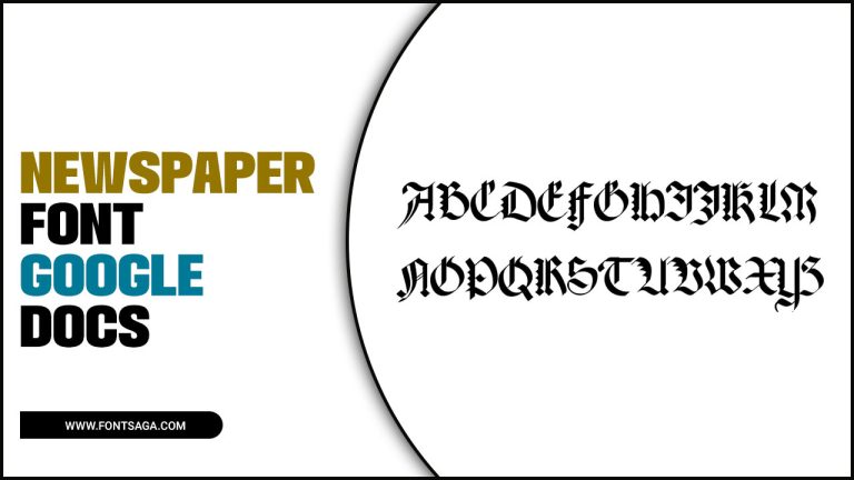 Newspaper Font Google Docs