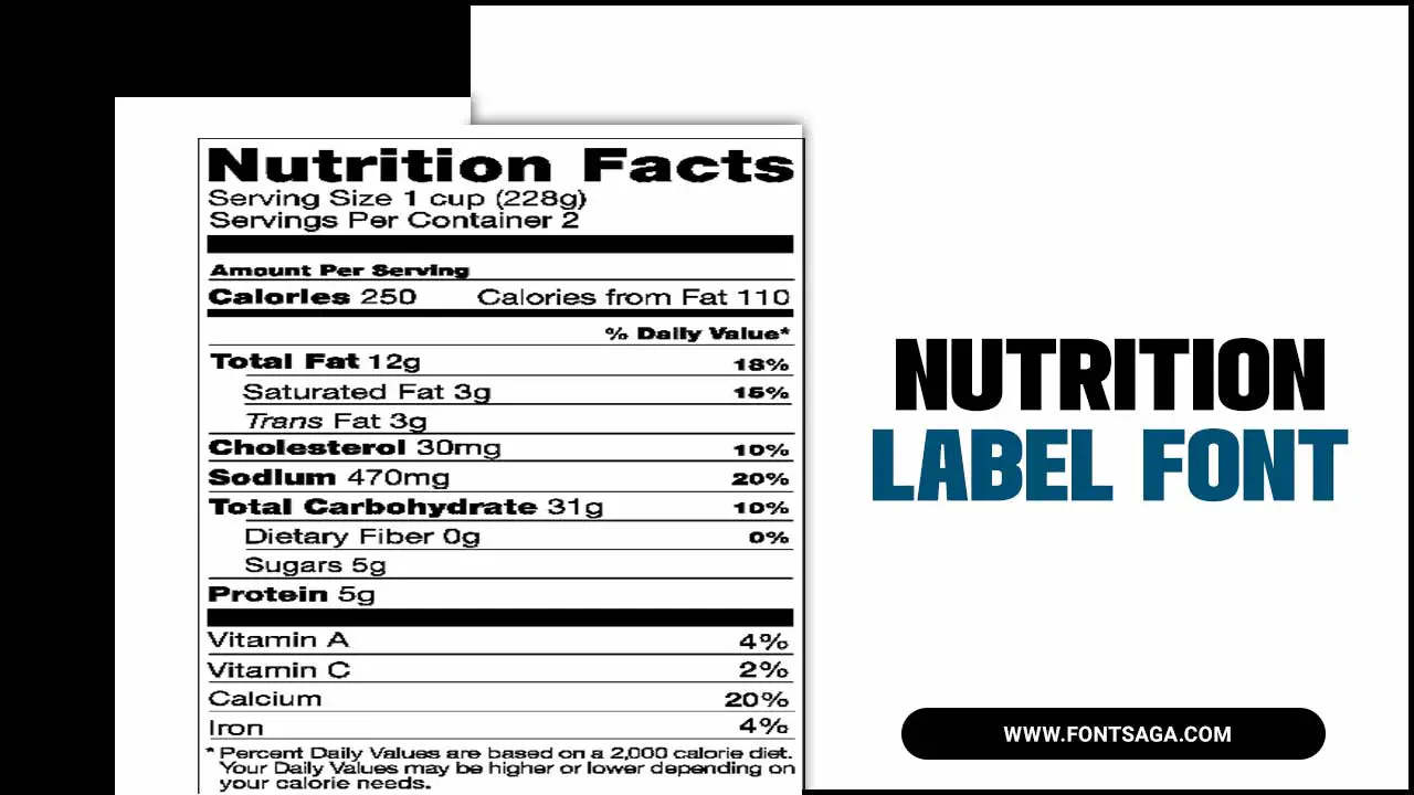 Nutrition Label Font