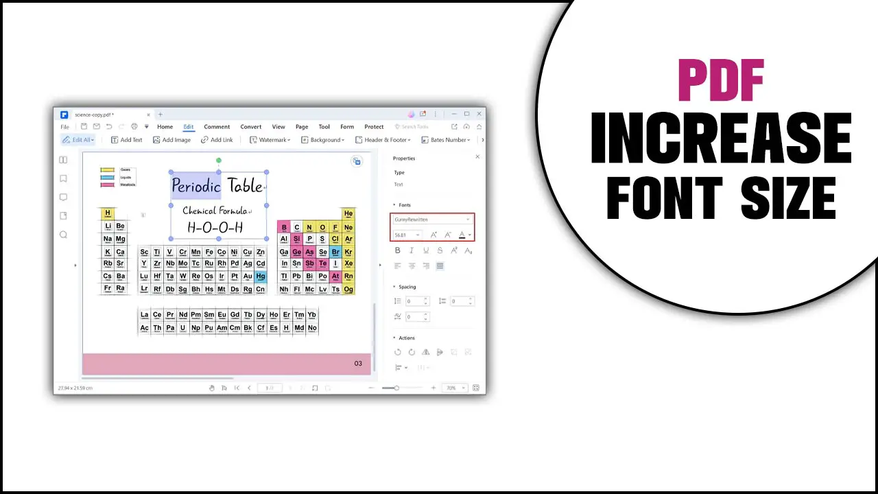 PDF Increase Font Size