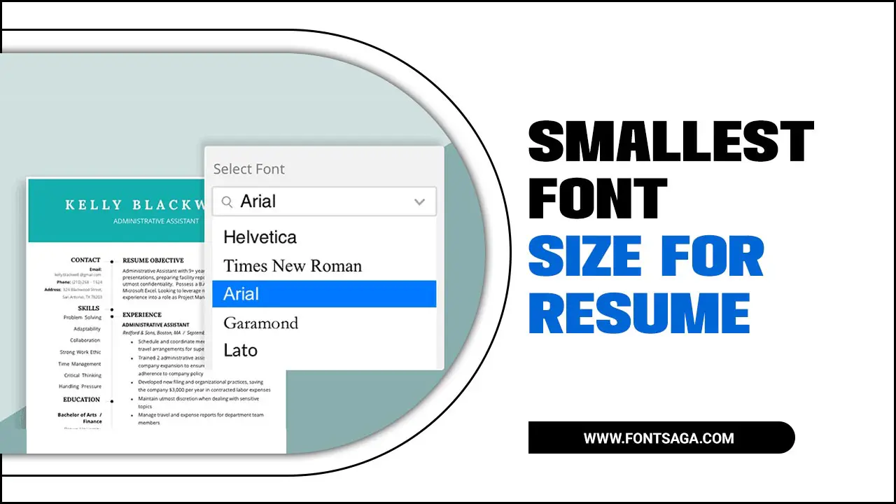 Smallest Font Size For Resume