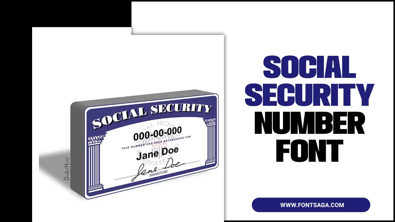 Social Security Number Font