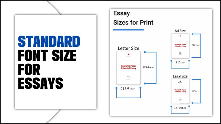 font size for essays