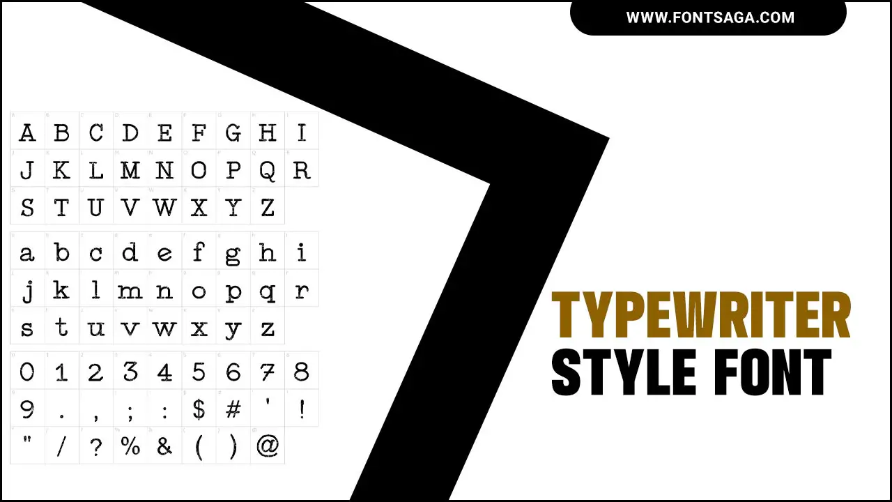 Typewriter Style Font