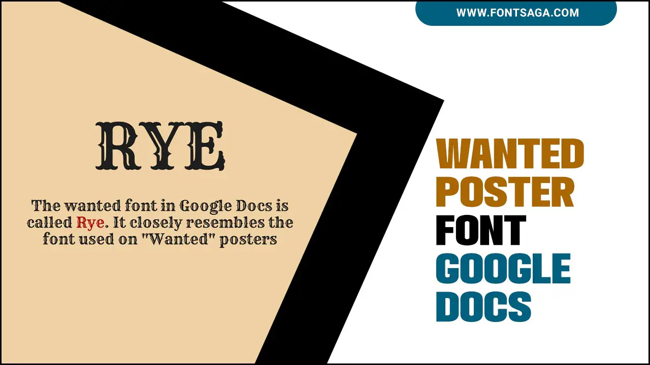 Wanted Poster Font Google Docs