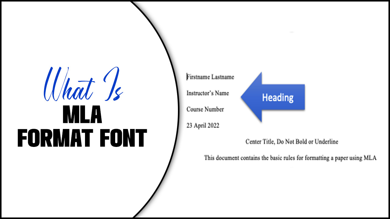 What Is MLA Format Font